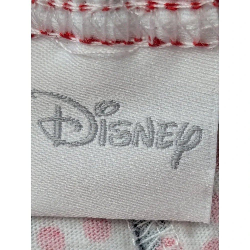 Disney Mickey Mouse Pajama Pants Womens Size Small Red Polka Dot Cotton Lounge - Picture 4 of 11